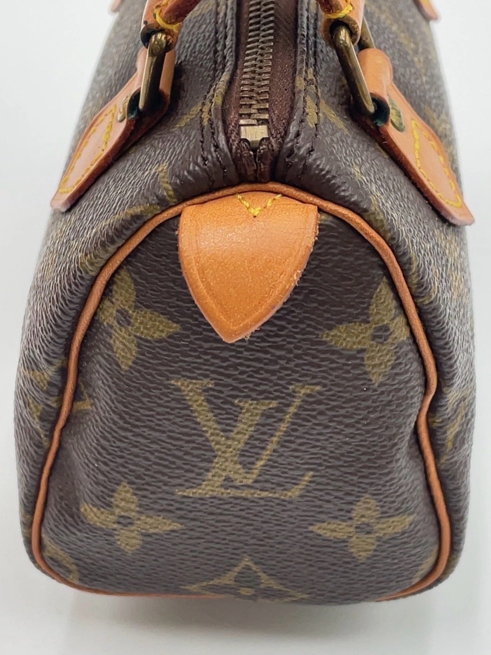 Louis Vuitton Brown Monogram Vintage Mini Speedy Top-Handle Bag - Picture 7 of 11